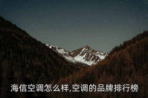 海信科龍公司簡介,海信公司簡介及發展史