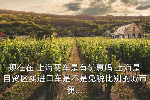 現在在 上海買車是有優惠嗎 上海是自貿區買進口車是不是免稅比別的城市便...