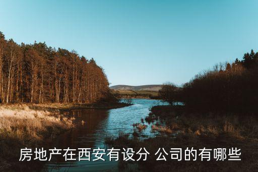  房地產在西安有設分 公司的有哪些
