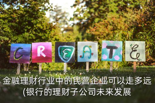 金融理財行業中的民營企業可以走多遠(銀行的理財子公司未來發展
