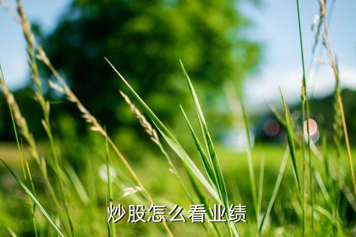 炒股怎么看業績