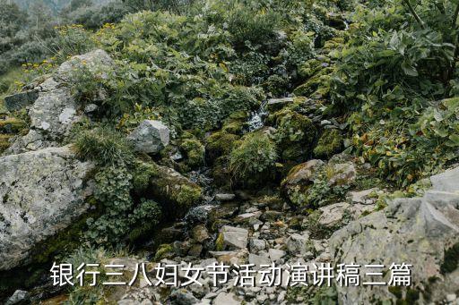  銀行三八婦女節活動演講稿三篇