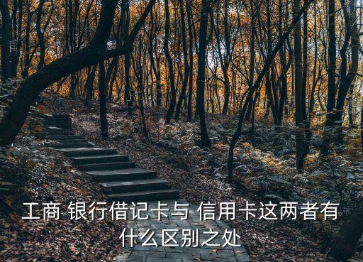 工商 銀行借記卡與 信用卡這兩者有什么區別之處