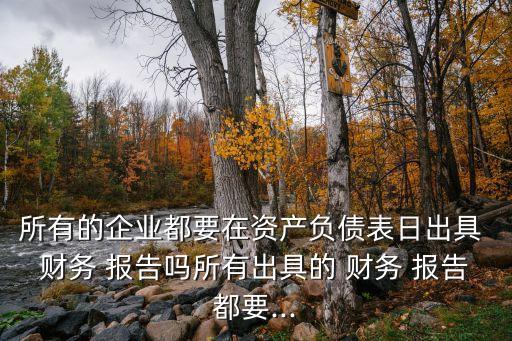 所有的企業都要在資產負債表日出具 財務 報告嗎所有出具的 財務 報告都要...