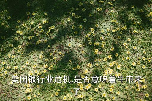  美國銀行業危機,是否意味著牛市來了