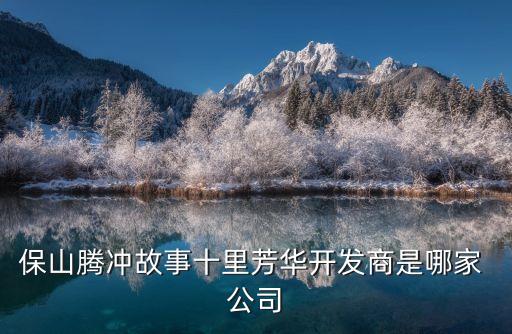 保山騰沖故事十里芳華開發商是哪家 公司