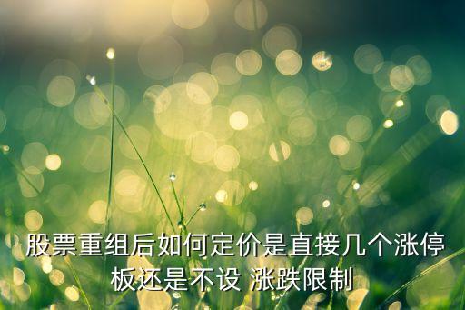  股票重組后如何定價是直接幾個漲停板還是不設 漲跌限制