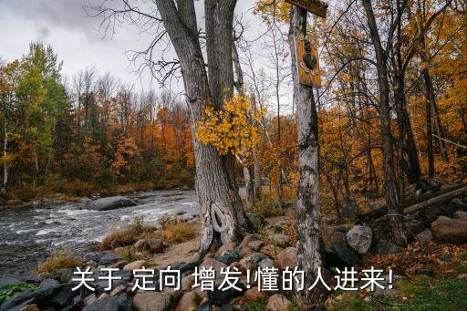 關于 定向 增發!懂的人進來!