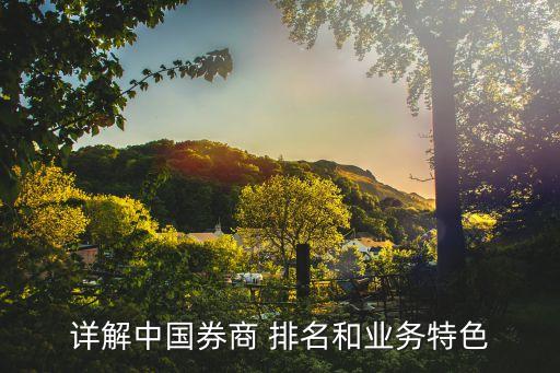 詳解中國券商 排名和業務特色