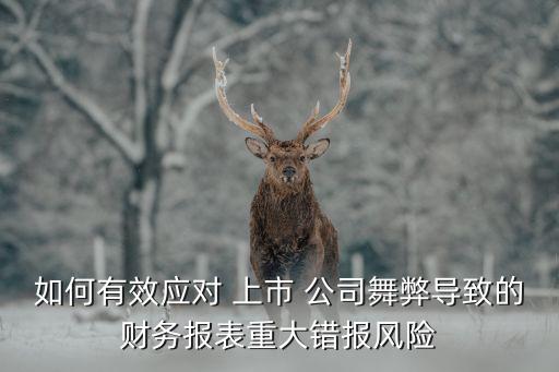 如何有效應(yīng)對 上市 公司舞弊導致的財務(wù)報表重大錯報風險