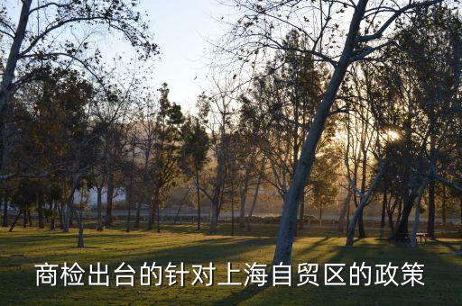 商檢出臺的針對上海自貿區的政策