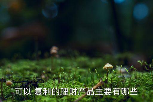 可以 復利的理財產品主要有哪些