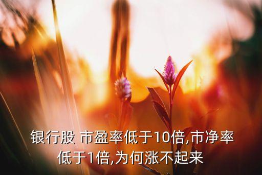  銀行股 市盈率低于10倍,市凈率低于1倍,為何漲不起來(lái)