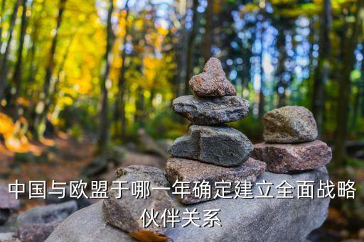 中國與歐盟于哪一年確定建立全面戰略伙伴關系