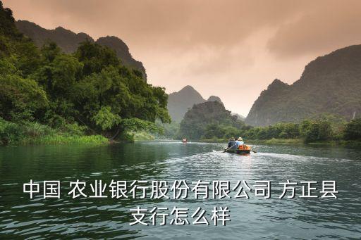 中國 農業銀行股份有限公司 方正縣支行怎么樣