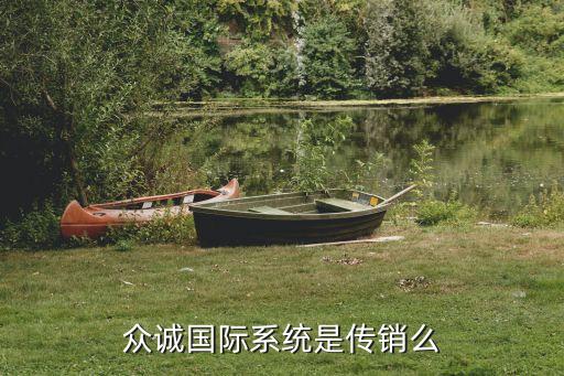 眾誠國際系統是傳銷么