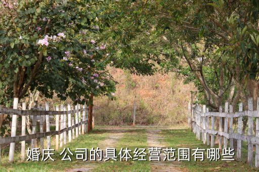  婚慶 公司的具體經營范圍有哪些