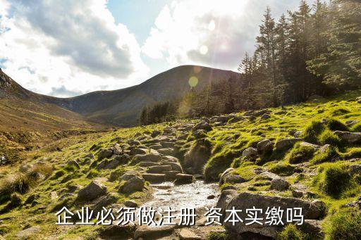 企業必須做注冊 資本實繳嗎