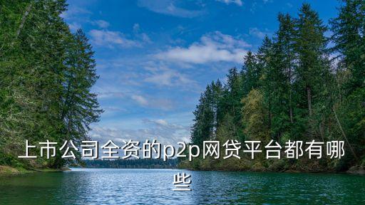 上市公司全資的p2p網貸平臺都有哪些