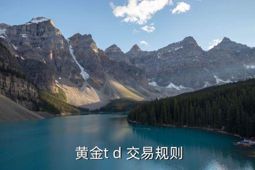  黃金t d 交易規則