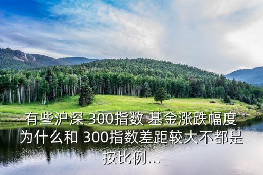 有些滬深 300指數 基金漲跌幅度為什么和 300指數差距較大不都是按比例...