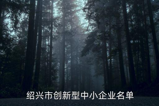  紹興市創新型中小企業名單