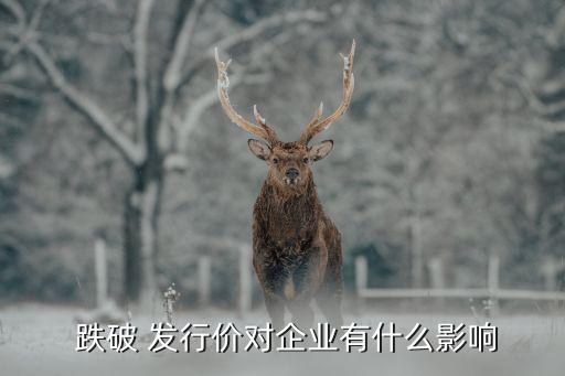  跌破 發行價對企業有什么影響