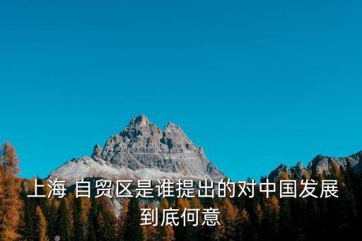 中國為什么建立上海自貿區,上海是中國第幾個自貿區