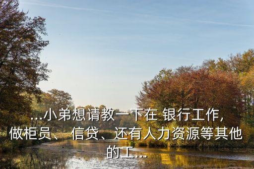 銀行柜員比信貸工資高,銀行信貸經理工資穩定嗎