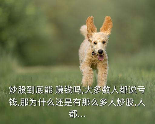 炒股到底能 賺錢嗎,大多數人都說虧錢,那為什么還是有那么多人炒股,人都...