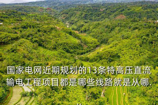 國家電網近期規劃的13條特高壓直流輸電工程項目都是哪些線路就是從哪...